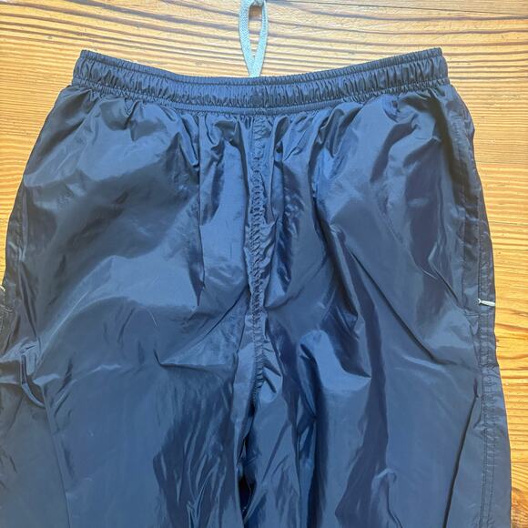 Nike y2k navy elastic waistband parachute windbreaker pants SIZE M - Picture 2 of 8